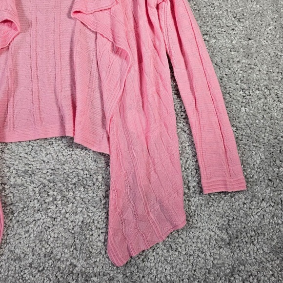 Missoni Women Pink Knit Cardigan Size 42 Handkerchief Hem Open Front Luxury - Picture 3 of 16